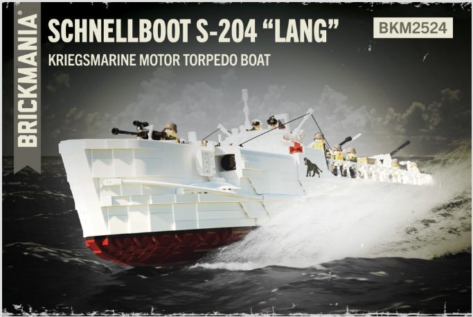 Brickmania Schnellboot S-204 "Lang" Kriegsmarine Motor Torpedo Boat Kit