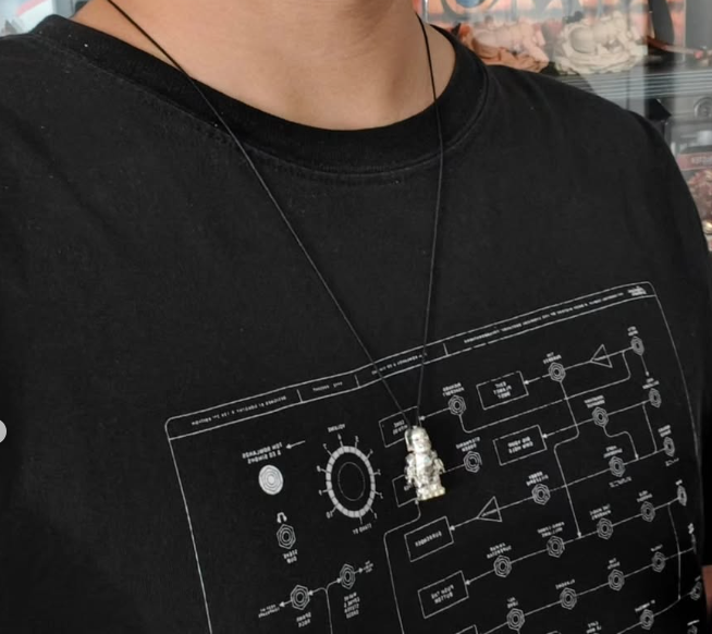 JIN Iron Man Mk 1 925 Silver Pendant Necklace