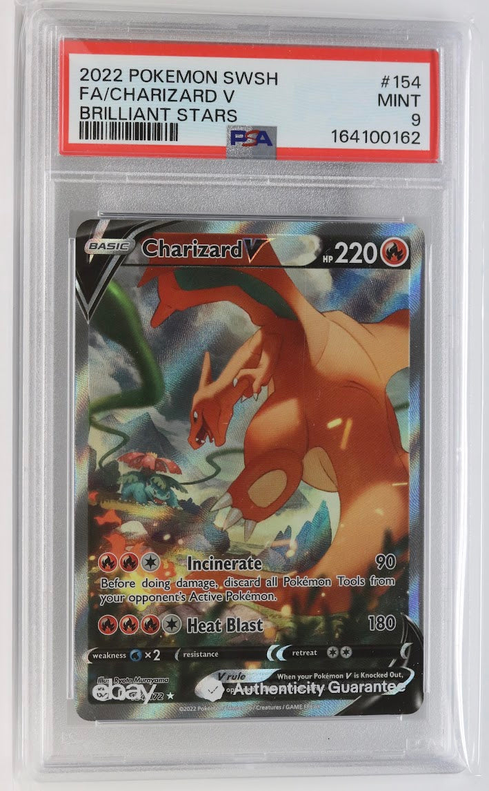 Pokemon Cards PSA 9 MINT Charizard Holo 2022 Brilliant Stars 154/172