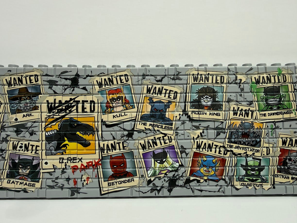 Hades DC Brick DC Universe "Wanted" Graffiti Wall (55cm)