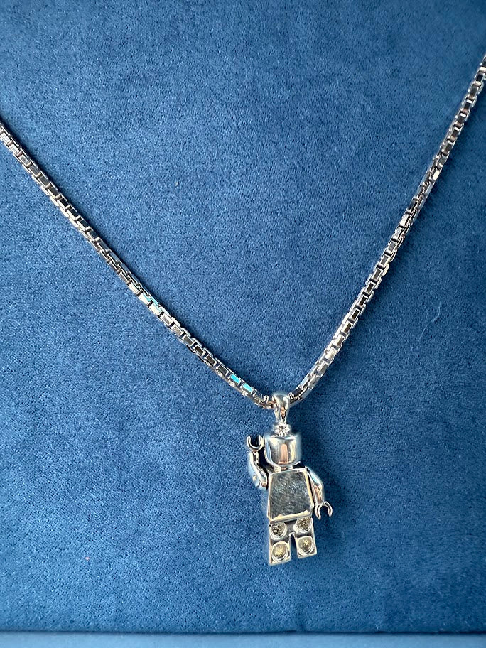 JIN Minifigure 925 Silver Pendant Necklace