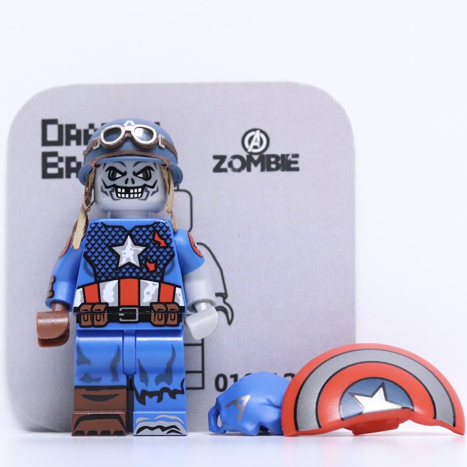 Dragon Brick Captain America Zombie + Handiharo Helmet