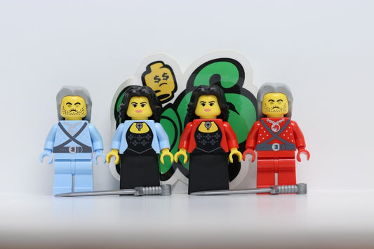 miniBigs The Witcher Set (Red & Bright Light Blue) - Geralt & Yennefer