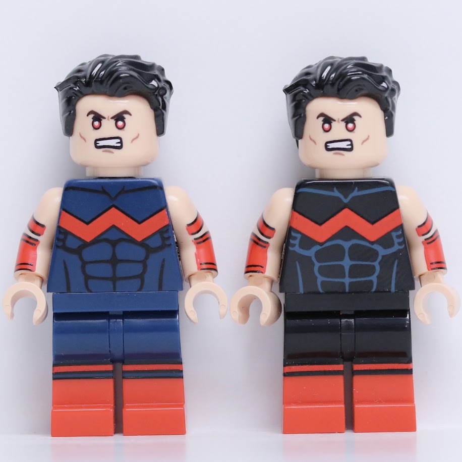 Spectrum Brick Wonder Man (Two Minifigure Set) - Dark Blue & Black Variants