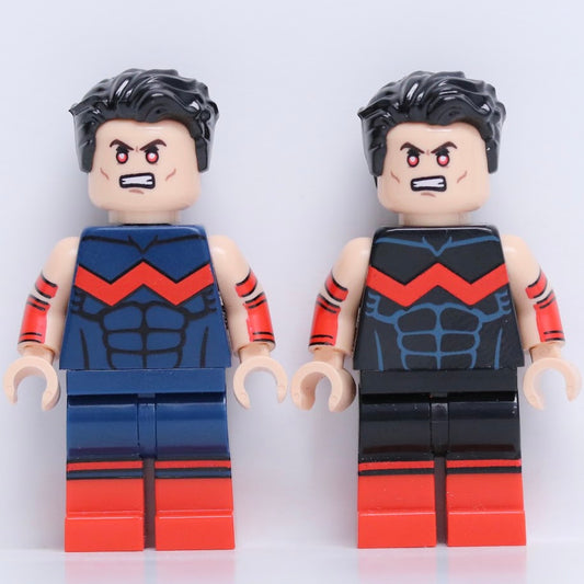 Spectrum Brick Wonder Man (Two Minifigure Set) - Dark Blue & Black Variants