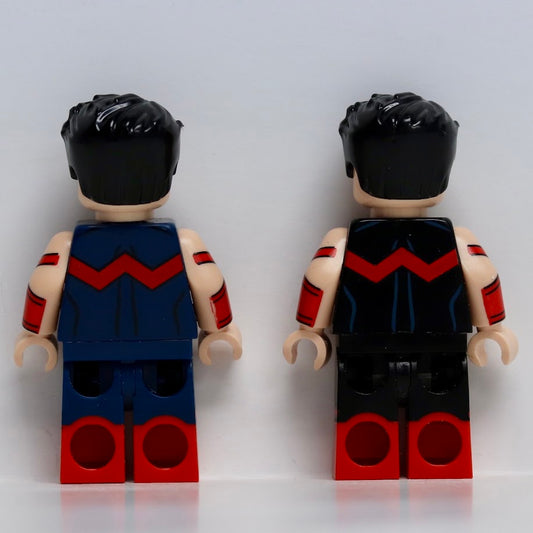 Spectrum Brick Wonder Man (Two Minifigure Set) - Dark Blue & Black Variants
