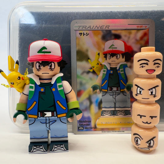 Rich Brick Ash Ketchum & Pikachu (+ Heads Pack)