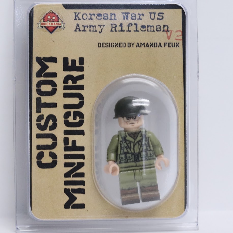 Brickmania Korean War US Army Rifleman V2 (Includes Printed Base Plate!)