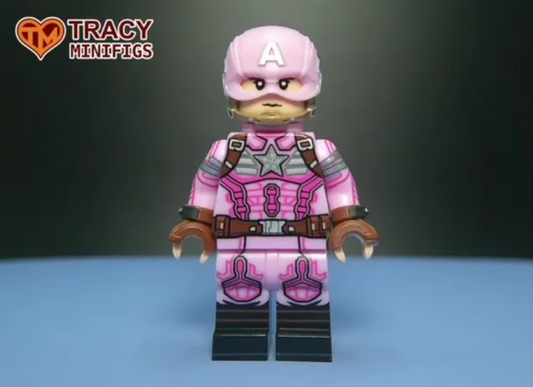 Big Guy Minifigs Captain America (Pink - The Winter Soldier)