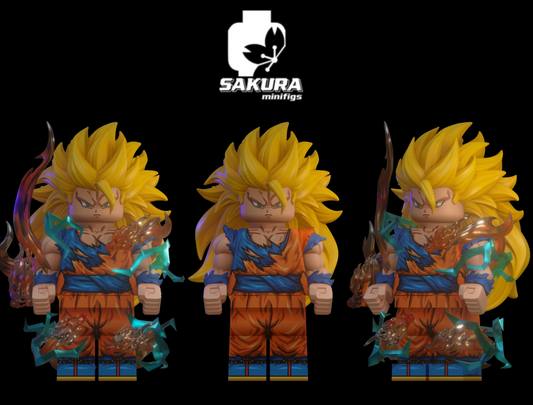 Sakura Brick Goku Super Saiyan 3 (4th Anniversary) + Hair Expansion