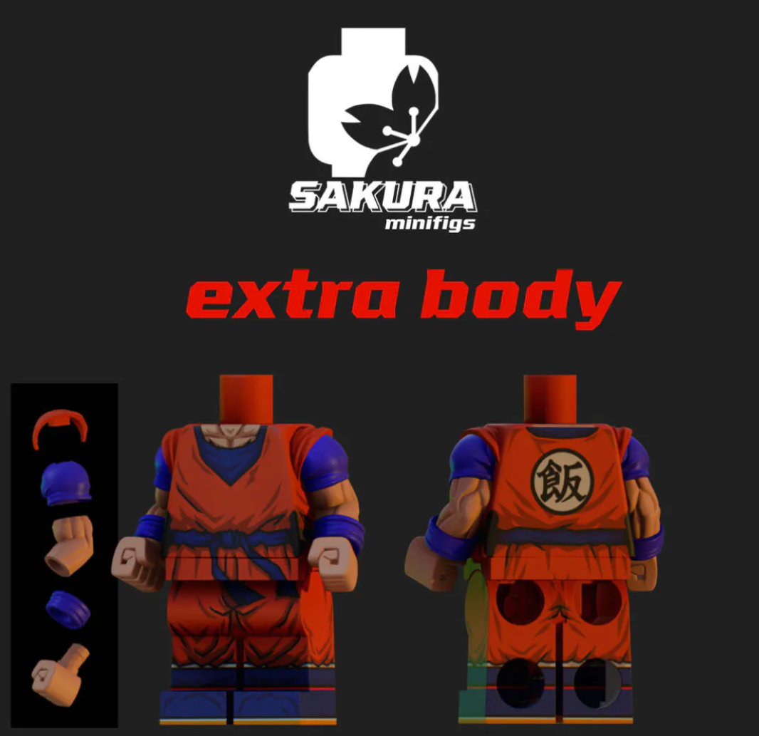 Sakura Brick Future Gohan + Extra Body Pack + Hair Pack
