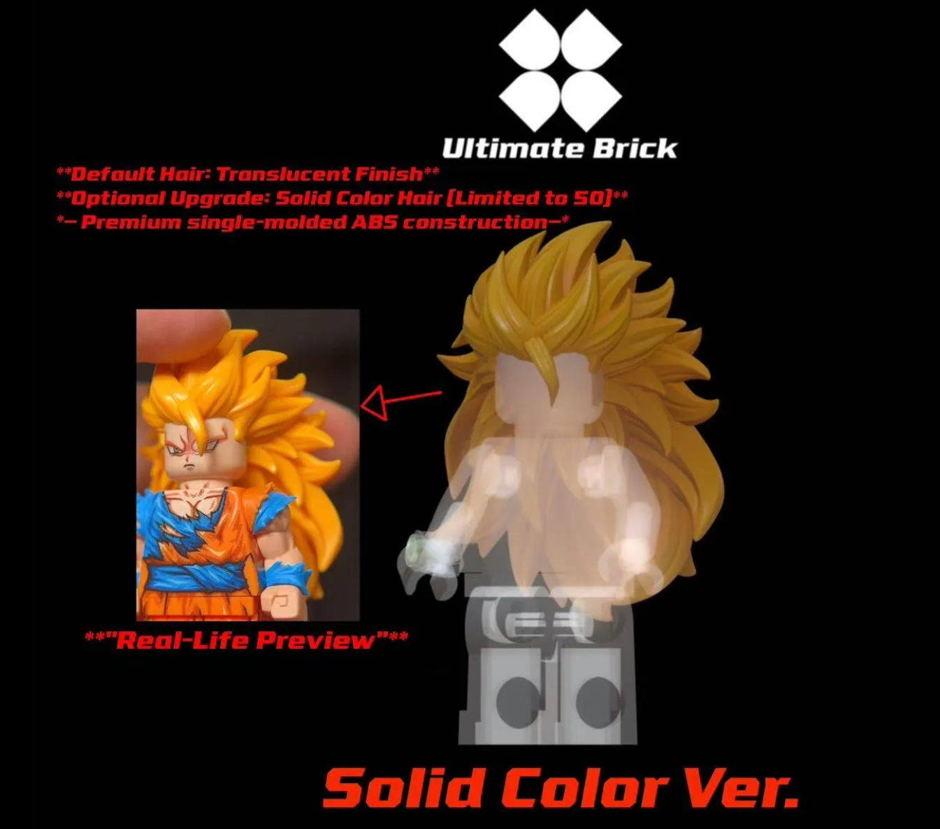 Sakura Brick Goku Super Saiyan 3 (4th Anniversary) + Hair Expansion