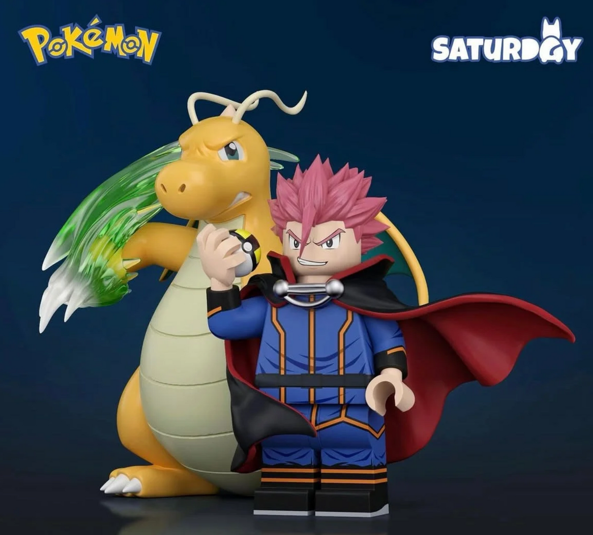 Saturday Brick Pokemon Lance & Dragonite